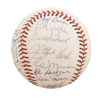 1976 New York Yankees Team Signed OAL MacPhail Baseball Including Thurman Munson & Yogi Berra Signatures (Beckett)